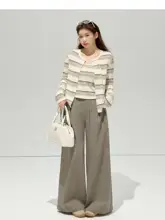 感のあるワイドストレートパンツ【大きいサイズ・カジュアル・極上の柔らかさ】（セットアップ対応）
