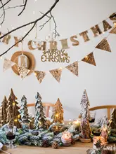 ナチュラルウッドのクリスマスツリー飾り【森のスタイル・カフェ風・ディスプレイ用】