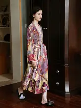 レトロな中華風デザインのシルクベルベットパジャマ【暖かい・ルームウェア・バスローブ・ローブ】