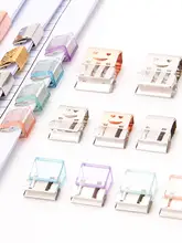 透明カラークリップ【文書整理用・学生用・スライドクリップ】