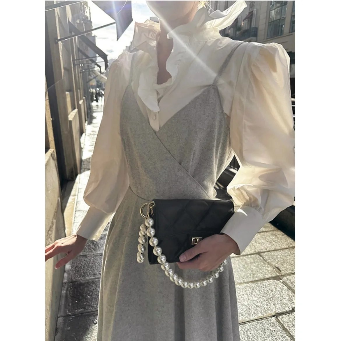 韓風のシャツで春から冬までどうやって着るの？