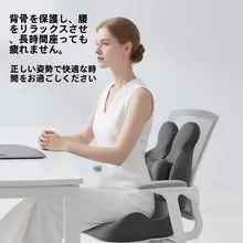 快適な腰をサポート！メモリーフォーム一体型腰当てクッション【オフィス・妊婦向け】