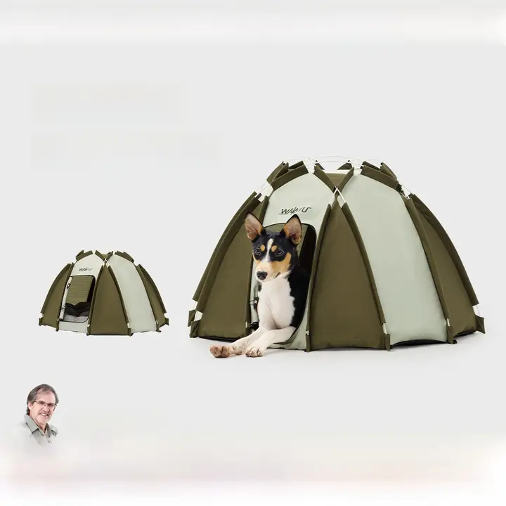 アウトドア用ペットテント【大型犬対応・折りたたみ式・半密閉・日焼け対策・キャンプ用】