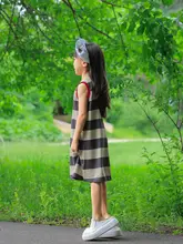 オリジナルデザイン 子供用ワンピース【夏用・ストライプ・カラーブロック・ノースリーブ】（セットアップ対応）