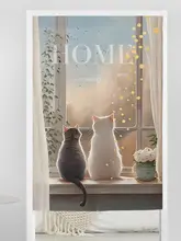 かわいい猫柄の遮光カーテン【トイレ用・穴あけ不要・おしゃれ】