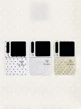 coditto スマホケース 折りたたみ対応 Huawei Pura X 用 マグネット式 二重構造 白チェック柄 水玉 シンプル 上品 インスタ映え 「coditto」