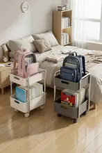 可動式ブックスタンド【デスク下用・プラスチック製・収納便利】