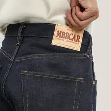 21.5OZ 重厚感のあるワークスタイル古典赤耳デニム微テーパードジーンズ