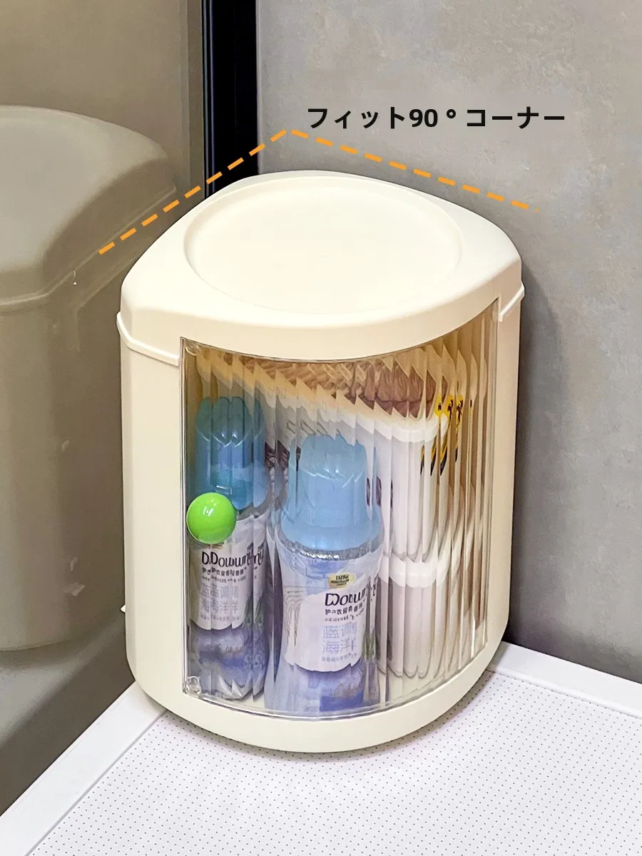 トイレ用コーナー収納ラック：穴あけ不要で洗面用品を効率的に収納