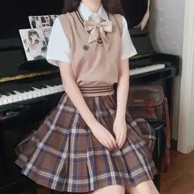 オリジナルJK制服風 百褶格子スカート【学生学院スタイル】