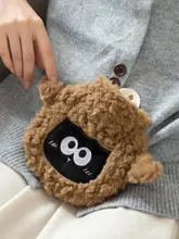 大きな目の猫デザインの注水式毛布付きミニ湯たんぽ【可愛い・ふわふわ】