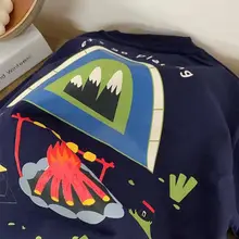 子供用カートゥーンTシャツ【長袖・ゆったりフィット・トレンドデザイン】