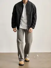 バイカー風ハイカラージッパージャケット【ヴィンテージ加工・ブラックデニム】