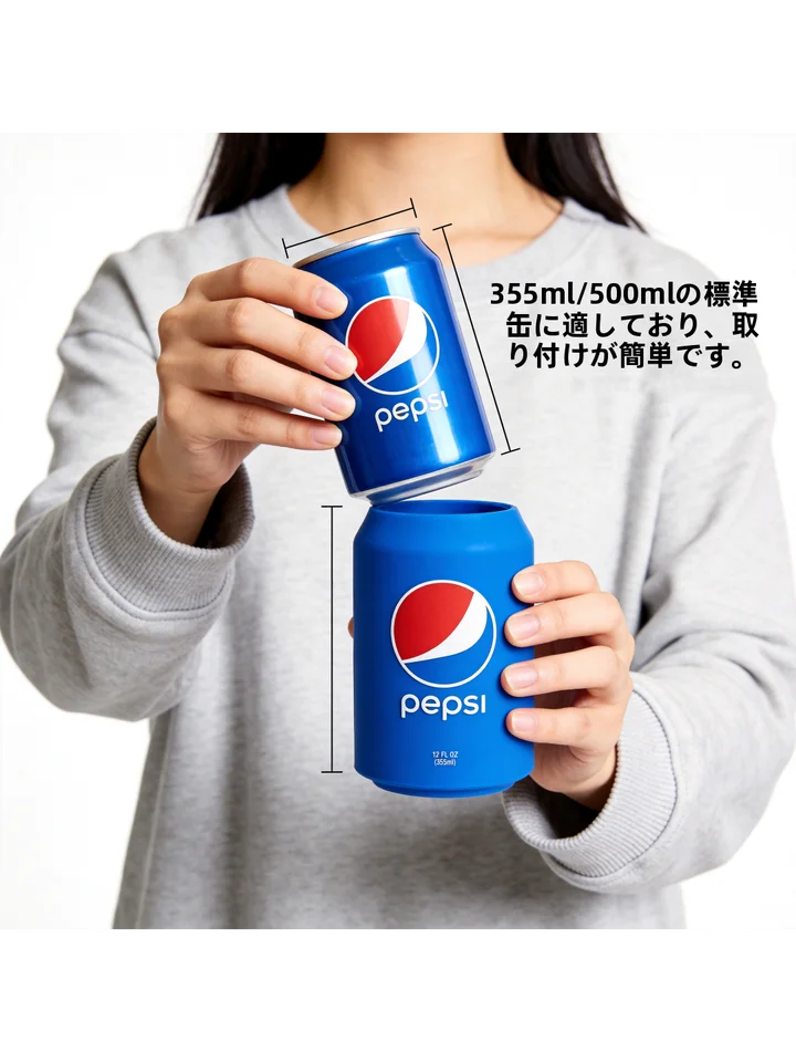 保温性のあるシリコン製缶カバー【飲料用・ビール・ソフトドリンク対応】