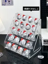 透明アクリル製小型四角形ディスプレイラック【ミニサイズ・階段型デザイン】
