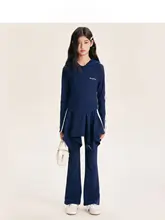セットアップ キッズ ガールズ パーカー スカートパンツ アシンメトリー スポーティ おしゃれ 秋「BarryBanny」