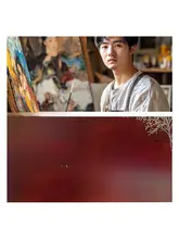 手描き油彩の抽象的装飾画【現代デザイン・リビングや玄関用】