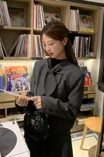 ジャケット レディース 蝶結び プリーツスカート 2点セット 秋 韓流 きれいめ 上品 ガーリー
