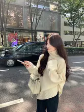 美利奴全羊毛ハイネックニットトップス【ウィンタースタイル・フィット】