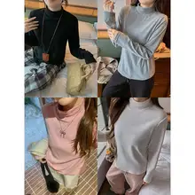 極上の柔らかさのハイネック長袖トップス【冬用・ゆったりシルエット・プラスサイズ】