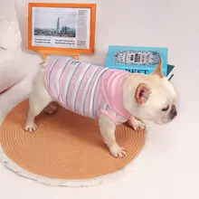 夏用犬服【ストライプ・軽量・透湿性・虫除け対応】