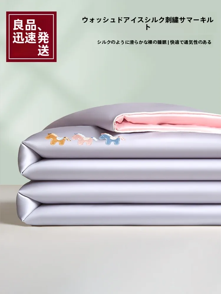 夏用ひんやり感のあるアイスシルク掛け布団：涼感と通気性を実現する4点セットの使い方