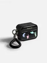 イヤホンケース マグネット式 宝石 猫 デザイン ブラック オリジナル 上品 キュート AirPods Pro 対応 「Tastecase」
