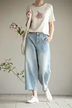 したデザインのデニムパンツ【夏用・ゆったり・クラシックスタイル・着回し可能】