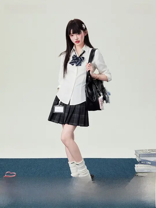 シャツ レディース 長袖 白 スリム 着痩せ 制服 スクール