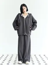秋用 フィット スポーツウェア【フード付きジャケット・ストレートパンツ】（セットアップ対応）