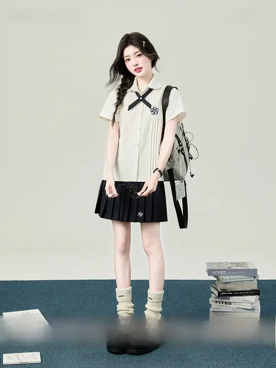 半袖シャツ セットアップ レディース 女子高生 トラッド 通学 JK制服