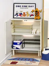 靴収納に最適！子供用スリップルーフィングラック【重ね置き可能・家庭用・分層仕切り付き】（セットアップ対応）