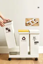 キッチン用 分別ゴミ箱【大容量・キャスター付き・生ゴミ回収・乾湿分離】