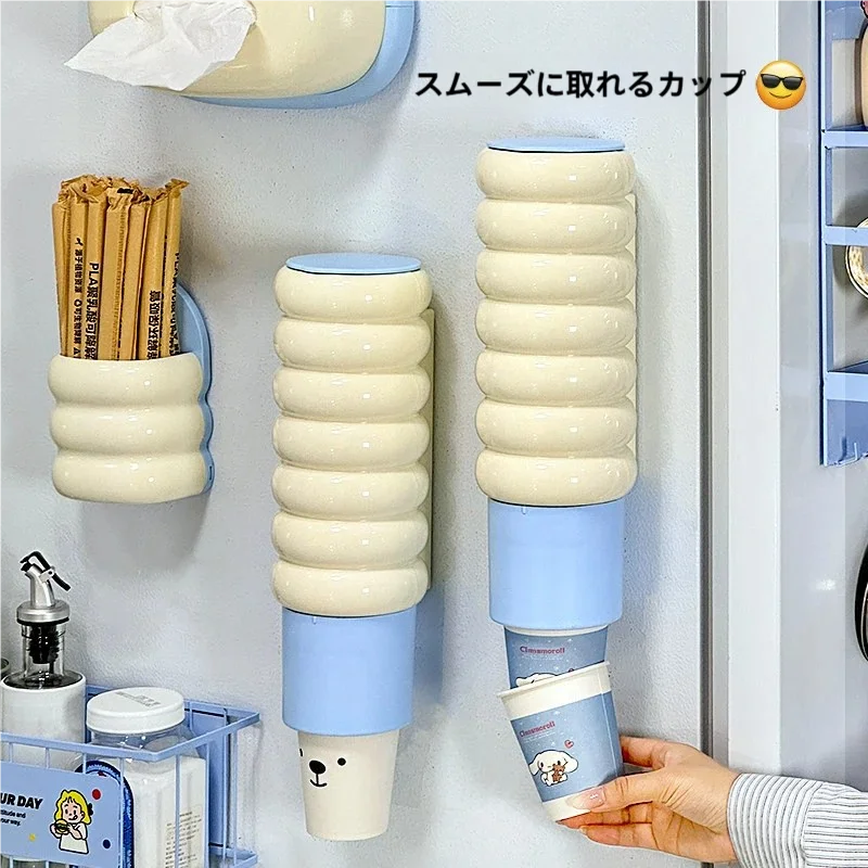 冷蔵庫用マグネット式収納ラック【壁掛け・穴あけ不要・ティッシュボックス・カップホルダー】