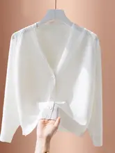 アイスシルクニットカーディガン【薄手・韓国風・ショート丈・日焼け対策】