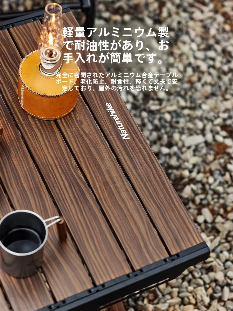 持ち運びに便利なアルミ合金折りたたみテーブル：コンパクトで軽量なアウ  トドア用途に最適
