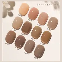 短款方円形ネイルチップ【全透明・練習用・可愛いデザイン】