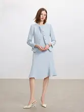 秋にぴったりな高級感あふれるスーツドレス【女性用・デザインワンピース・ジャケット付き】（セットアップ対応）