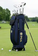 pgm 伸縮性のゴルフバッグ【ダブルボールポケット・航空輸送対応・キャリーハンドル・キャスター付き】