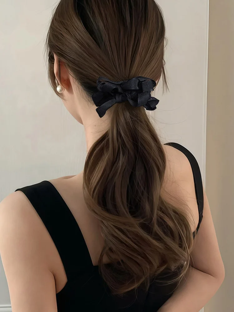 リボンデザインのヘアゴム：高級感と機能性を兼ね備えた日韓風ヘアアクセサリー