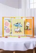 アクリルフォトフレーム【透明・多巴胺カラー・A3/A4対応・卓上・壁掛け用】