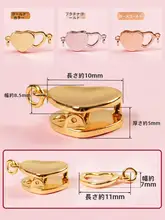 925純銀製 ハート型パールネックレス用コネクター【DIY用・ブレスレット用・フィニッシングクランプ】