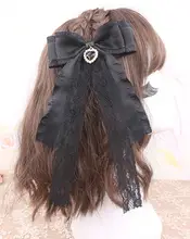ヘアクリップ レディース フリル レース パール ラインストーン ハートチャーム 甘め キュート