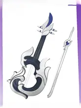 海瑟音コスプレ衣装【小提琴・弓・双剣・3D武器付き】