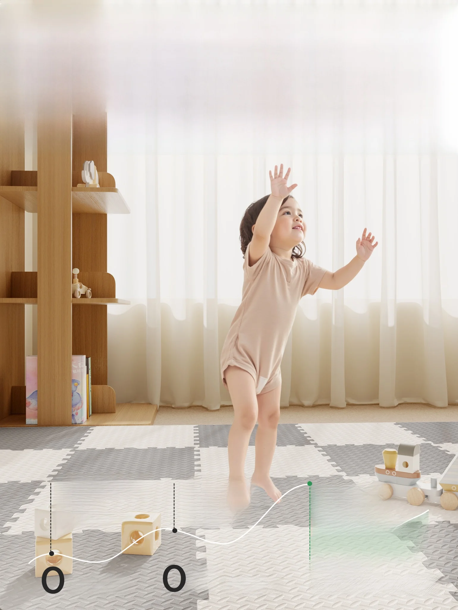 赤ちゃん用厚手の泡パズルマット：親子で安全にふれあい遊びを実現