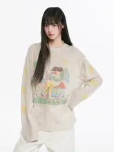 UVカットパーカー レディース 長袖 ジャカード グラフィティ柄 遊び心 アメカジ ヴィンテージ ルーズ 着痩せ「King Prince」