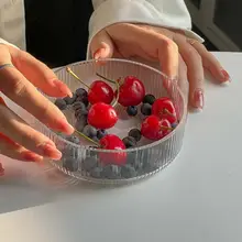 ストライプガラスボウル【アイスクリーム・デザート・フルーツ・朝食用】