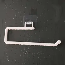 穴あけ不要 キッチン用ペーパータオルハンガー【ロールペーパー収納・ラップ収納・トイレットペーパー用フック付き】