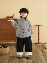 男の子用 ジーンズ【春秋用・ストレートカット・ブレンドデニム・ウエストゴム】
