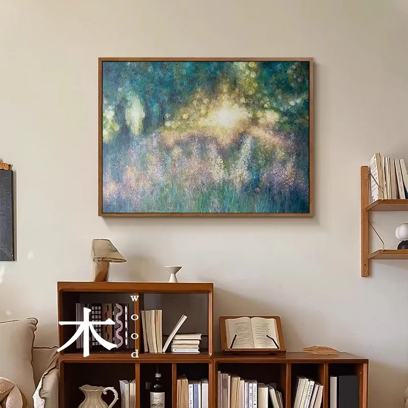 抽象的な手描きアート油絵【茶室や民宿に最適・モダンなインテリア】